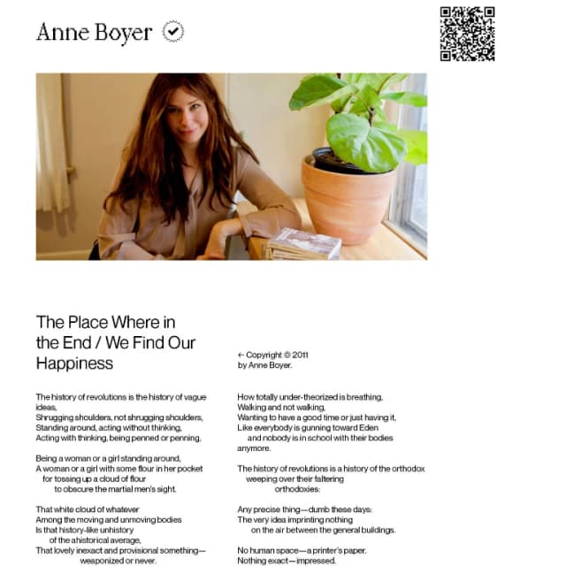 MFW 24 #48 Anne Boyer